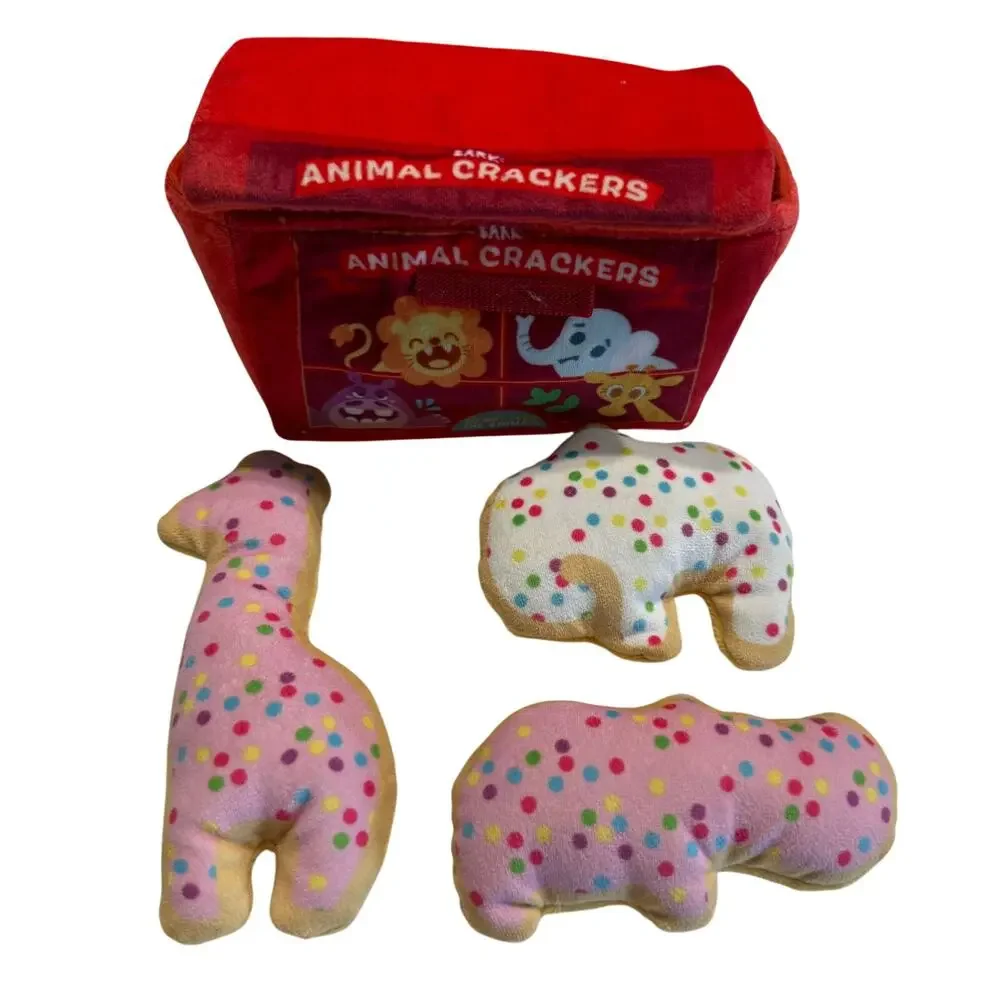 BARK Animal Squeakers Snacks Multi-Part Squeaky Plush Dog Toy